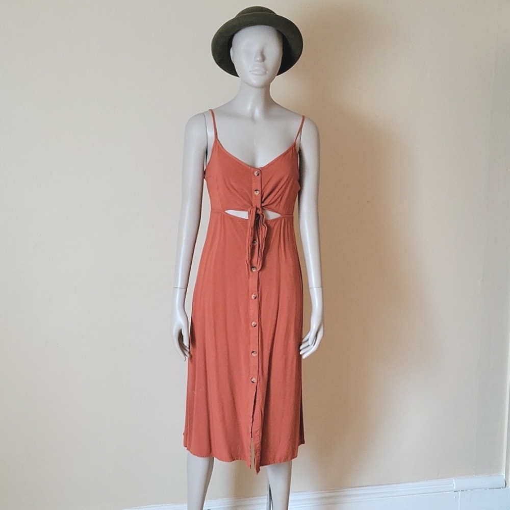 Fun clay color sun dress